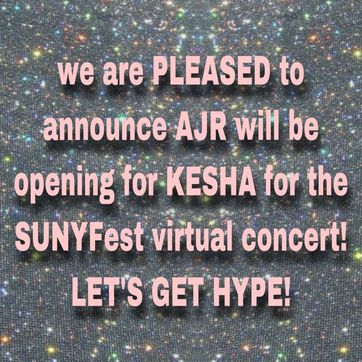 SpectrumFred's tweet image. we are PLEASED to announce AJR will be opening for KESHA for the SUNYFest virtual concert! y’all an’t ready for this one! 🤩