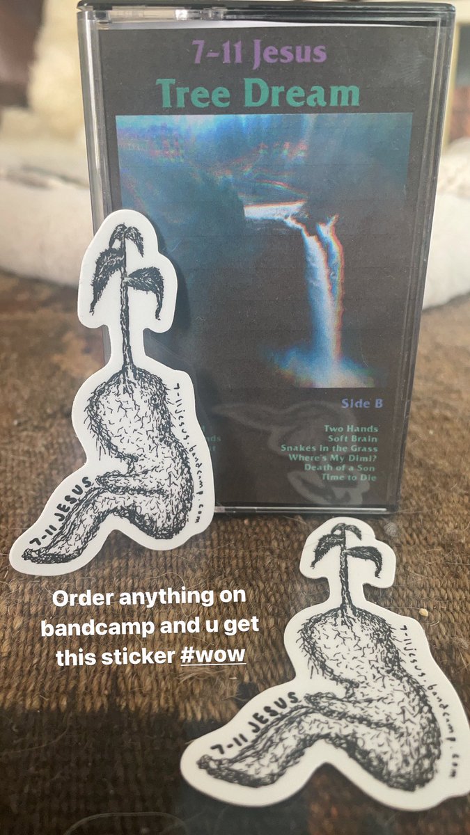 All bandcamp orders come w/ this sticker 

7-11jesus.bandcamp.com