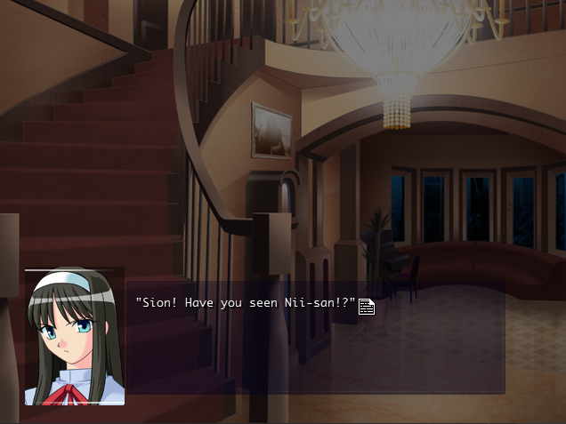 tsukihime remake lookin great, staircase really got a glowup