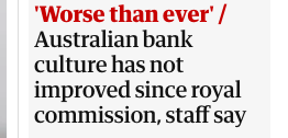 AlexanderCGray's tweet photo. Royal commissions are stage-magician flourish performed with a smirk while the other hand continues to line their (and their mates') pockets https://t.co/lA9njit3a2