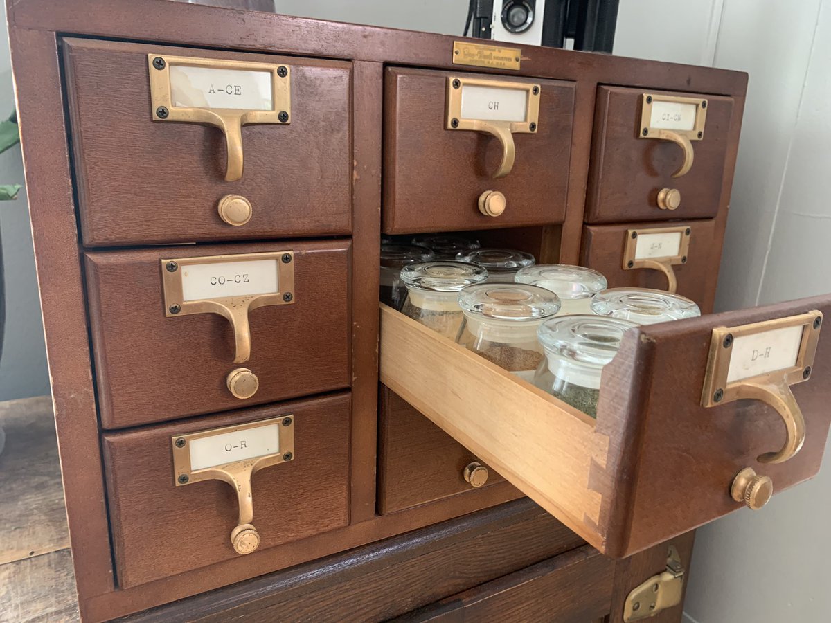 Here is my “eco-logical” spice rack repurposed from an old card catalog. Share how you are #HEREforClimate with your healthy, efficient, responsible, and eco-logical choices! 🌎🍃♻️