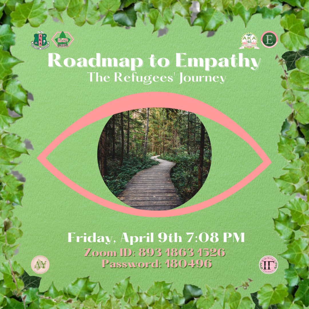 Join us this Friday evening on our Global Impact Day for an event that focuses on understanding the struggles of those who flee their homes seeking asylum and safety in other places. With empathy in mind, this program will help you think about the experience of refugees. #AKA1908