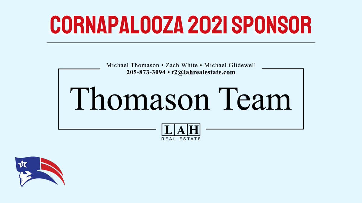 HomewoodAF1's tweet photo. Thank you LAH Thomason Team for your sponsorship! You are making a difference for Homewood student athletes. We are so grateful and cannot wait for this event!

#CornholeCompetition #Homewood #HWDAF #HomewoodAthletics #Cornapalooza #Cornapalooza2021 #HWDAF #BandwagonSports https://t.co/W3Lf1AafYi