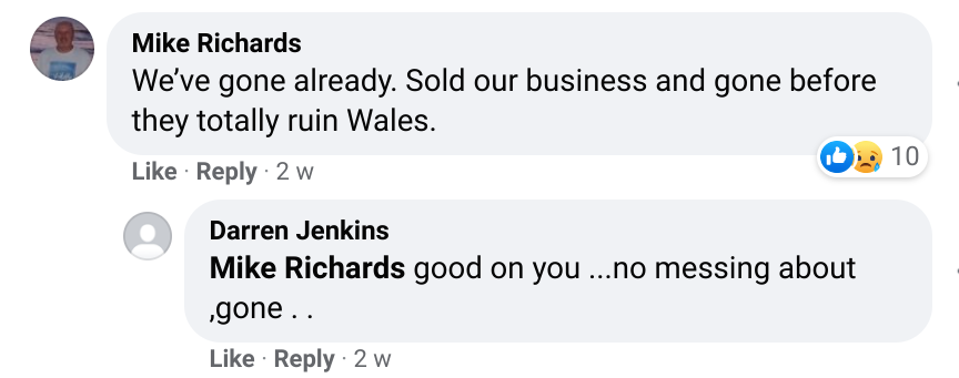 5. Living in WalesI'm sure ATWA leaders would tell you they love Wales and want the best of it. Seems their supporters wished they lived anywhere but. Why do they want to leave? Wait for point 1 and 2 on the list!