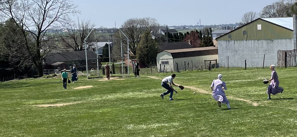 These adorable Mennonite ninth graders were playing a mean game of softball. The girls were fantastic fielders and hitters in their long floral dresses. Afterwards, they insisted on singing two hymns for me. I’ve rarely been so moved.