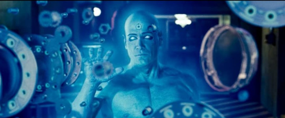 #QuickTrivia: Why is Dr Manhattan not cast with the Justice League hero's? He's badass fgs!