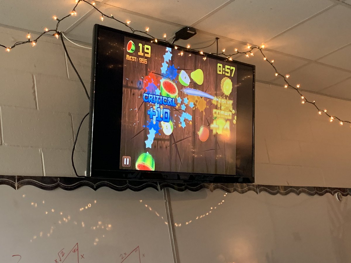 Cross sections of 3D shapes just can’t happen without a game or two of fruit ninja. #RobinsonISD