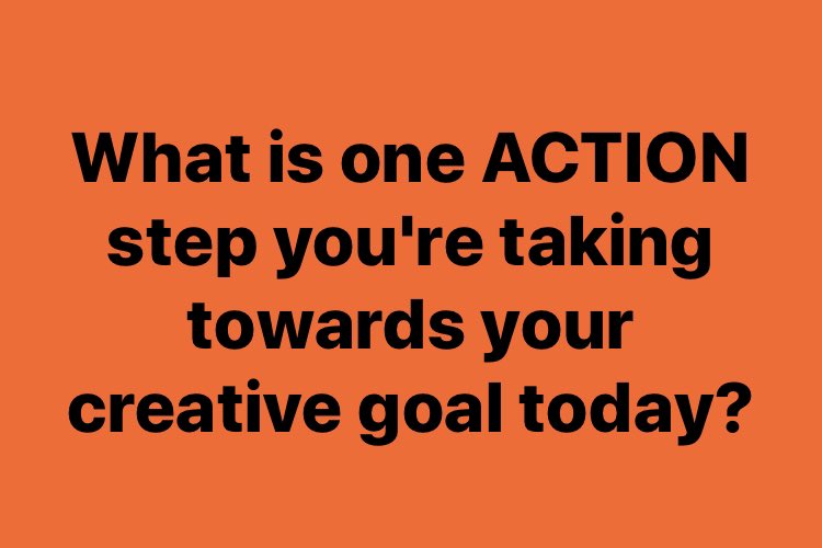Firecrackerdept's tweet photo. What is one ACTION step you're taking towards your creative goal today? #firecrackerACTION #FIRECRACKERdept https://t.co/cU4qL6ZLpu