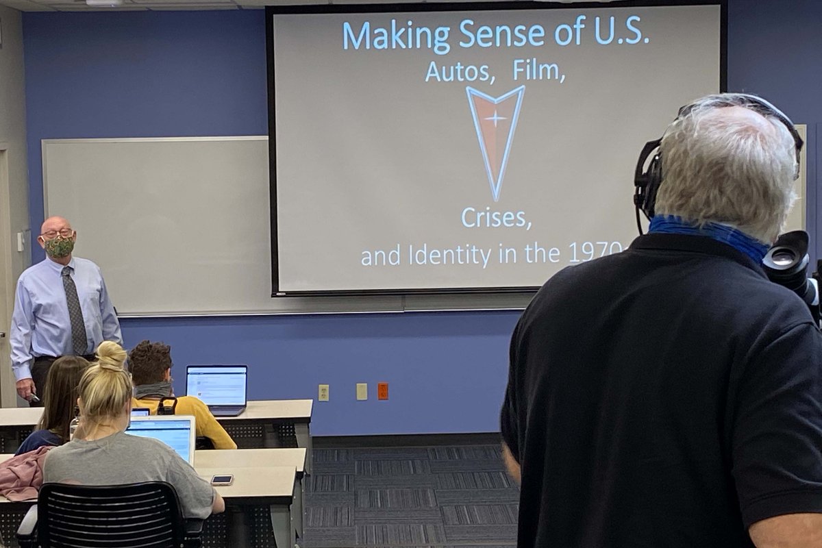 University of Dayton (@univofdayton) on Twitter photo Lights! Camera! Action! 🎬 Today on campus, Todd Uhlman's History of Film class will be joined by fellow UD history professor John Heitmann and a film crew! <a href="/cspanhistory/">American History TV</a> will be taping Dr. Heitmann's lecture for an upcoming episode of the “Lectures in History” series. Lights! Camera! Action! 🎬 Today on campus, Todd Uhlman's History of Film class will be joined by fellow UD history professor John Heitmann and a film crew! <a href="/cspanhistory/">American History TV</a> will be taping Dr. Heitmann's lecture for an upcoming episode of the “Lectures in History” series.