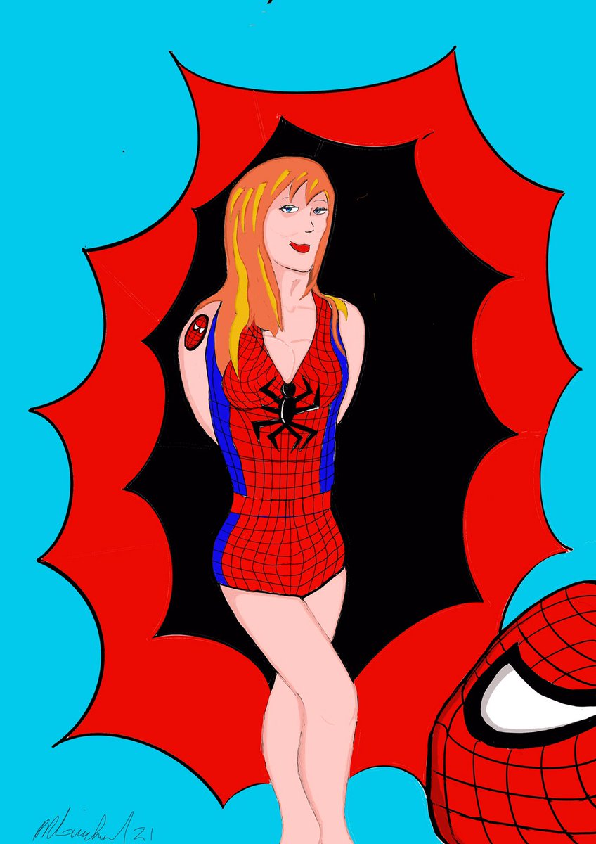 Freetodream80's tweet photo. @michaelzapcic homemade #comicbookart #maryjanewatson #spiderman #peterparker #MarvelStudios @Marvel big fan of @ComicBookMenAMC https://t.co/a4TmZ0i9Gm