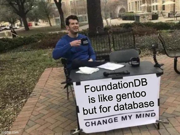 PierreZ's tweet image. I was preparing tomorrow’s stream and this crossed my mind 🤣 #foundationdb