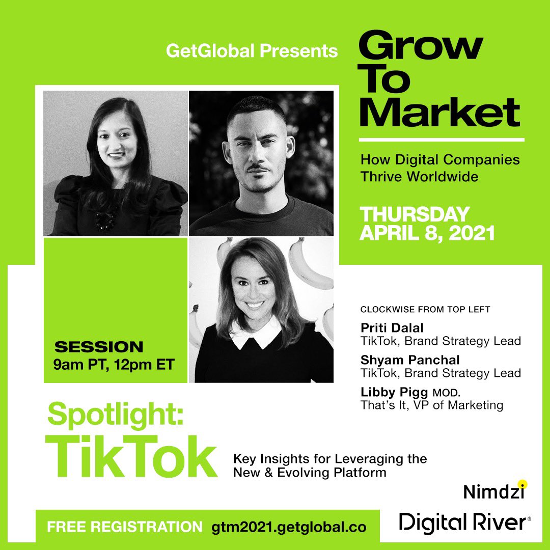 libbypigg's tweet photo. This Thursday morning,@GetGlobalConf is putting on another award winning conference. I’m excited to be moderating these amazing leaders @tiktok Free registration. I hope you will tune in. @JulianLeuthold is magic. https://t.co/gybETVdGkw