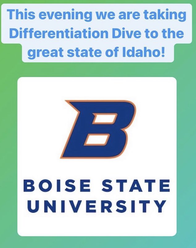 DiffDive's tweet image. We are heading to Boise! Virtually! Can’t wait to present to a few young teachers about #coteaching and #inclusion!