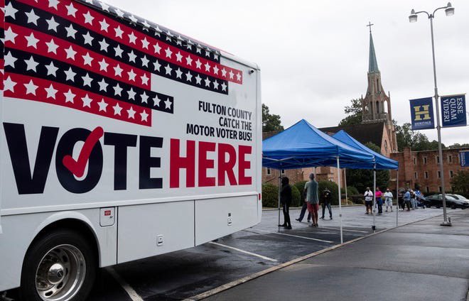 Georgia’s law bans mobile voting centers, like the units that Fulton County administered last year and which more than 11,200 Georgians used in order to cast their votes.Not everybody has a car, easy access to public transportation or personal mobility. https://www.nytimes.com/2021/04/02/us/politics/georgia-voting-law-annotated.html?referringSource=articleShare