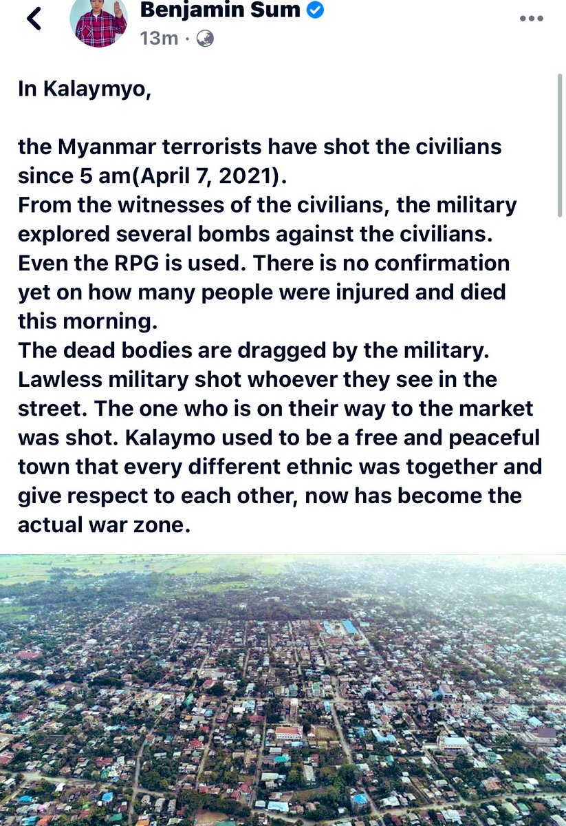 Benjaminsum2's tweet photo. 🚨🚨🚨Kalaymyo🚨🚨🚨 https://t.co/riERaVrEJ6