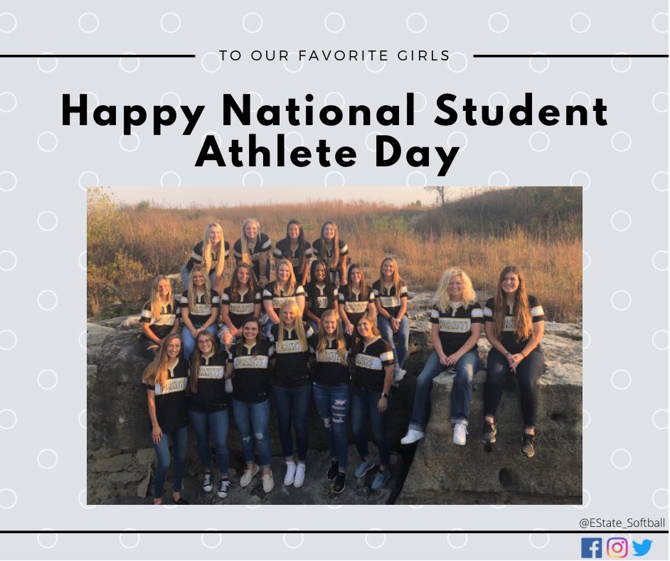 EState_Softball's tweet photo. Adversity faced and challenges overcome. 
Never looked for the door, just for each other. 
Happy #NationalStudentAthleteDay to our #Team48 🤍💛🐝
 #Ubuntu https://t.co/hM3Ki6DXsr