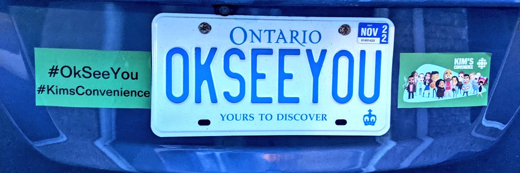 refereefan's tweet photo. Watching the second last episode (EVER!) of #KimsConvenience tonight with a heavy heart.
To lift my spirits, I affixed our new bumper sticker on the car (split in half because why not?).
#OkSeeYou
#OnlyTwoEpisodesLeft ๐ญ https://t.co/7LUWZ0FY36