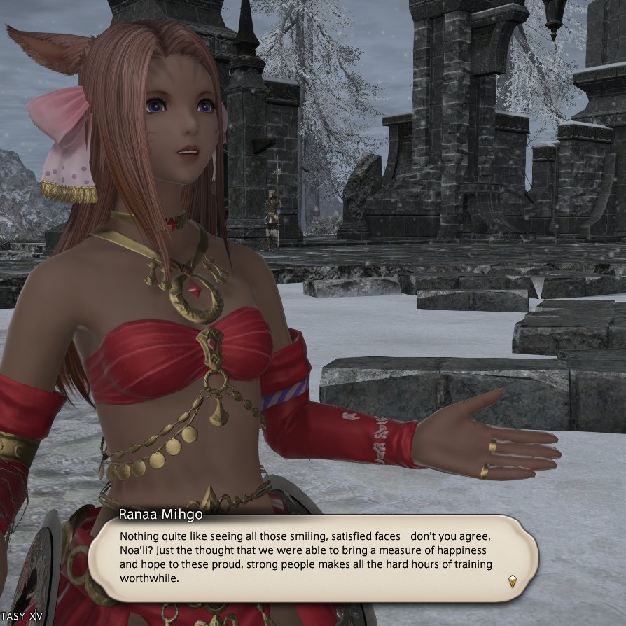 I know this is the Dancer quest but like. This is also what motivates Noa to improve as a Bard-