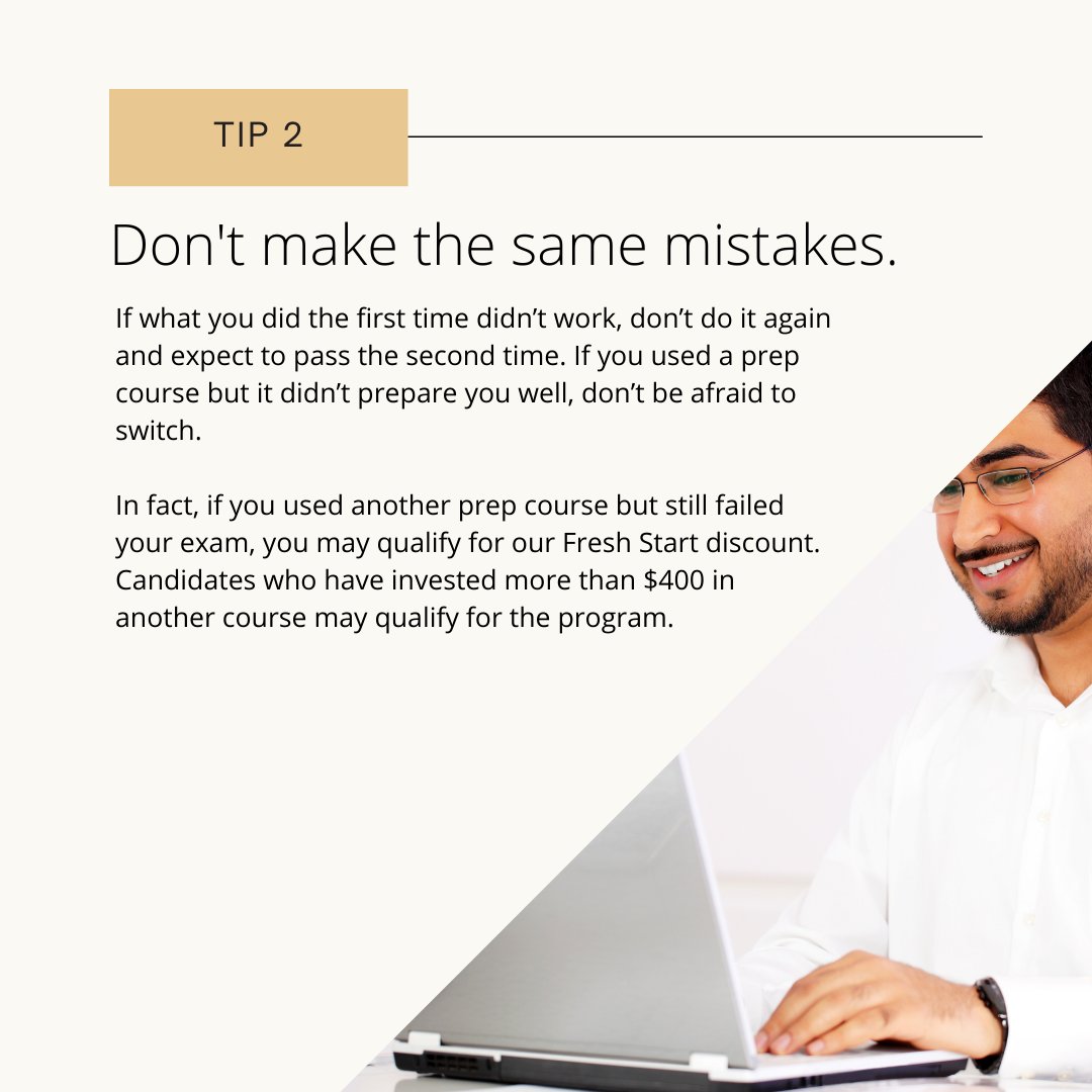 UWorldAcctng's tweet photo. The CPA Exam is a difficult exam. If you've failed a section, it's important to remember that you’re not alone. If you’re looking for a fresh start on your CPA journey, here are a few tips to get you on your way. #cpaexamtiptuesday #cpa #cpaexam #hellocpa https://t.co/2mXSJEH4oS