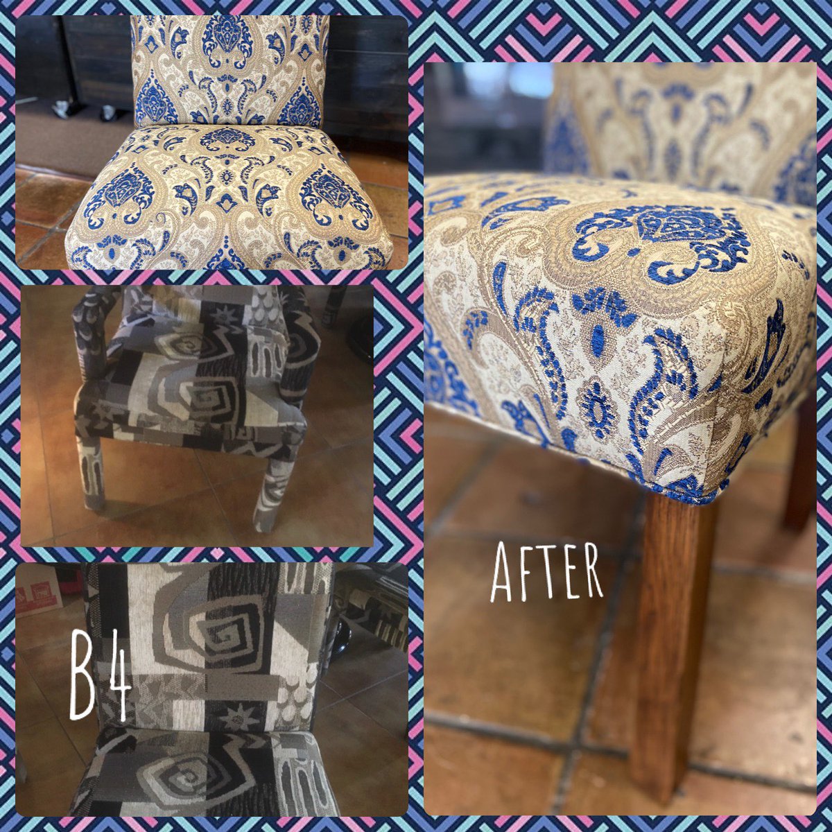 KZI_AZ's tweet image. Total transformation! These chairs are now some type of luxury! #kziaz #reupholstered