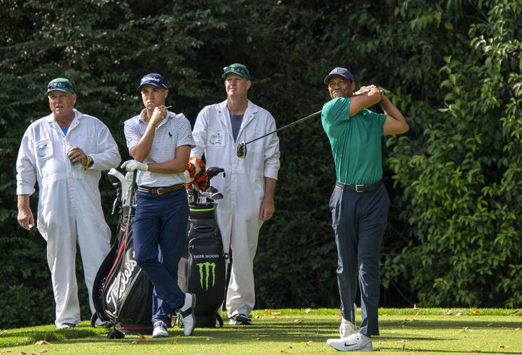 Tiger Woods ‘in decent spirits,’ his closest golf buddies say