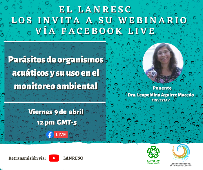 IIUNAM's tweet photo. Este viernes no te pierdas el #Webinario LANRESC "Parásitos de organismos acuáticos" a través de las redes sociales de #LANRESC https://t.co/Es8AhT7YSp