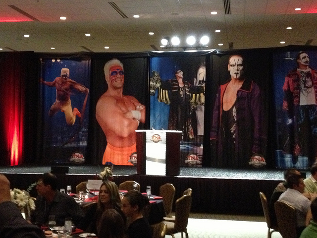 This awkward empty #WWEHOF reminds me of <a href="/TheIconStinky/">Old Man Stink</a>  TNA hall of fame induction folks