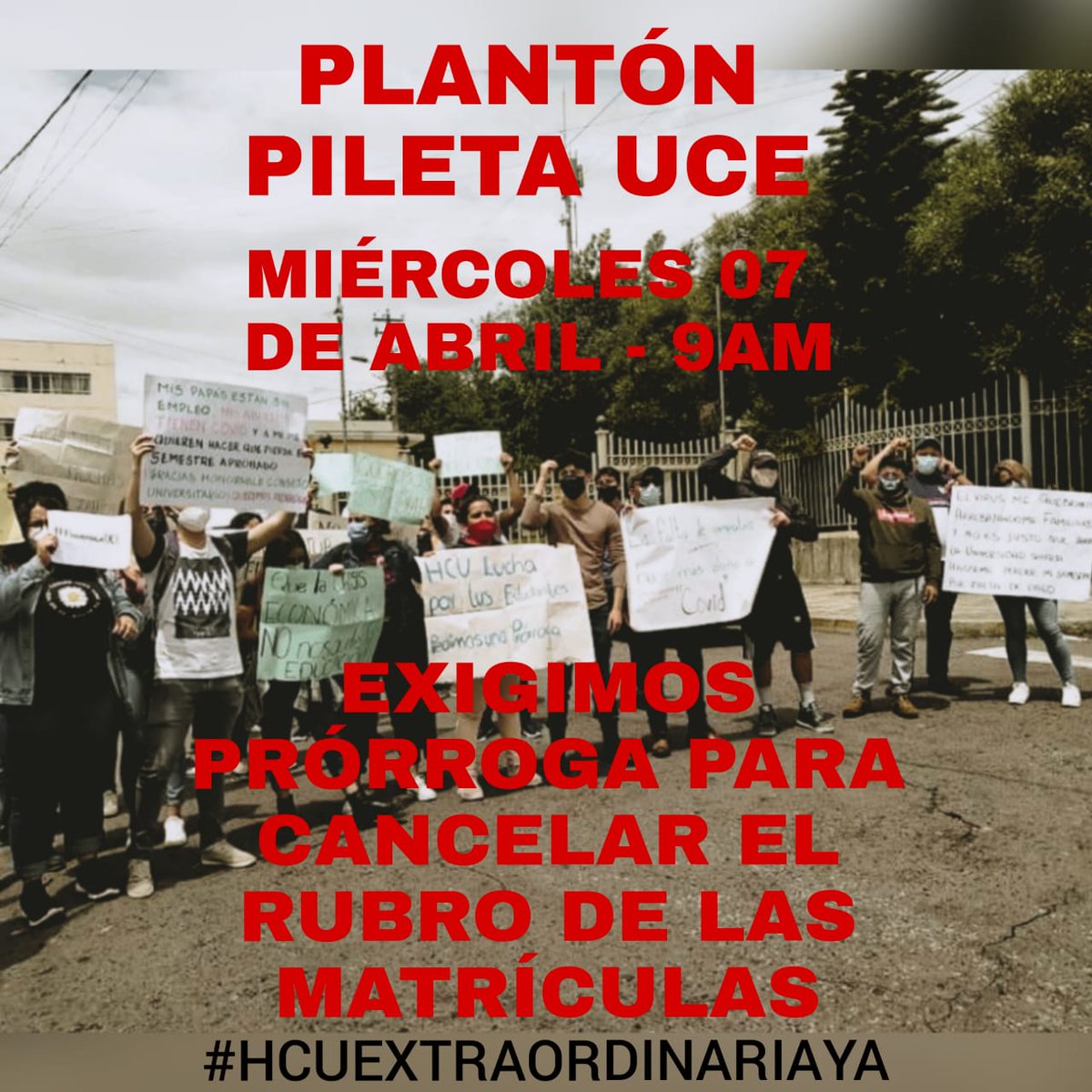 MaraBelnEscoba4's tweet photo. #ProrrogaUCE seguiremos luchando por nuestros derechos #prórrogaUCE
@lacentralec
@elcomerciocom
@ecuavisa
@teleamazonasec
@DecidamosUCE https://t.co/P5w7n2QFHl
