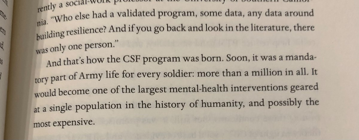 PhilKlay's tweet photo. The chapter in @jessesingal ‘s THE QUICK FIX on the military’s attempt to use dubious positive psychology methods to deal with PTSD is both really good and utterly enraging. https://t.co/cmfBInQcQ3