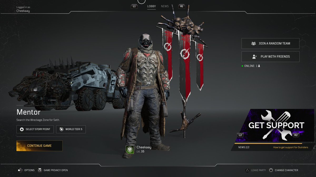 Cheekaay's tweet image. #PS5Share, #OUTRIDERS