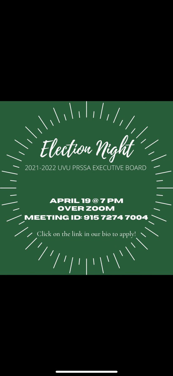 Want to be more involved with PRSSA &amp; gain hands on experience? 
To view the responsibilities of each position go to uvuprssa.org &amp; then the executive board tab &amp; click on the desired position (s) you would like to apply for.
