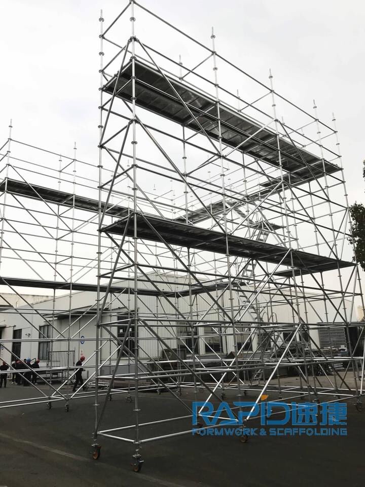 SarahFly11's tweet photo. From #3ddesign in #caddrawings  to real erection.

48.3 All #Aluminum Modular scaffolding system mobile tower
ESP. Customized for airport maintenance project
#rapidscaffolding

Well fit for steel ringlock  #scaffolding   #andamio #échafaudage #andaimes  #impalcaturay #stillas https://t.co/TnWG7FHGx1