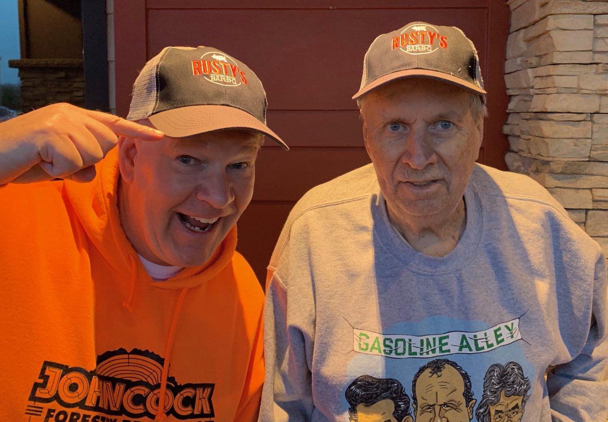 Thank you Jonathan Tucker, Beth Rocca Tucker & everyone Rusty's Bar-B-Q for the wonderful hats! 🙂 No question about it, Rusty's Bar-B-Q is the NUMBER one place to eat Bar-B-Q in the whole USA! 🍗🥓🥩 @RustysBarBQ