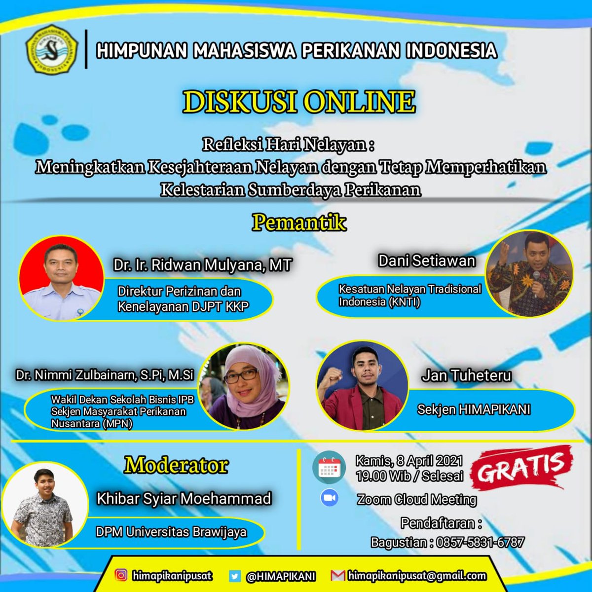 DPPKNTI's tweet photo. Ketua Harian DPP KNTI Dani Setiawan akan hadir sebagai narasumber dalam kegiatan diskusi yang diselenggarakan oleh HIMAPIKANI ---
#KNTI #HIMAPIKANI #Mahasiswa #Nelayan https://t.co/iBfR3rdW7W