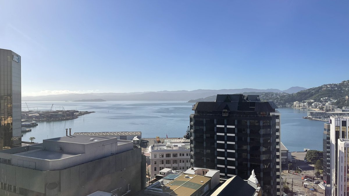 JulesInWelly's tweet photo. The view from the office was reasonable this morning ☺️ https://t.co/IYPWJz8Wya