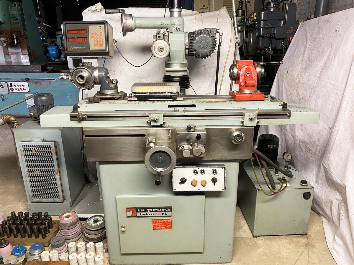 LibertyMetMach's tweet image. Universal Tool &amp;amp; Cutter Grinder - La Parora

It is a Hydraulic type automatic machine equipped with DRO and lots of accessories. 

#toolcuttergrinder #toolgrinding #toolgrinder #cuttergrinder #cuttergrinding #toolandcuttergrinder #toolandcuttergrinding #toolandcutter #grinding