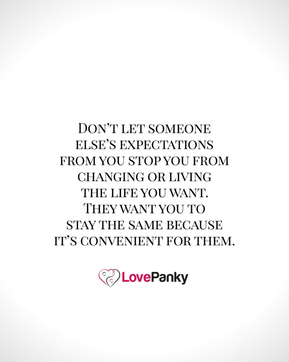Your good change is a bad change for them! #lovepanky

#lovequotes #expectationshurt #expectationsvsreality #expectationkills #lovequotesdaily #quotesaboutlove