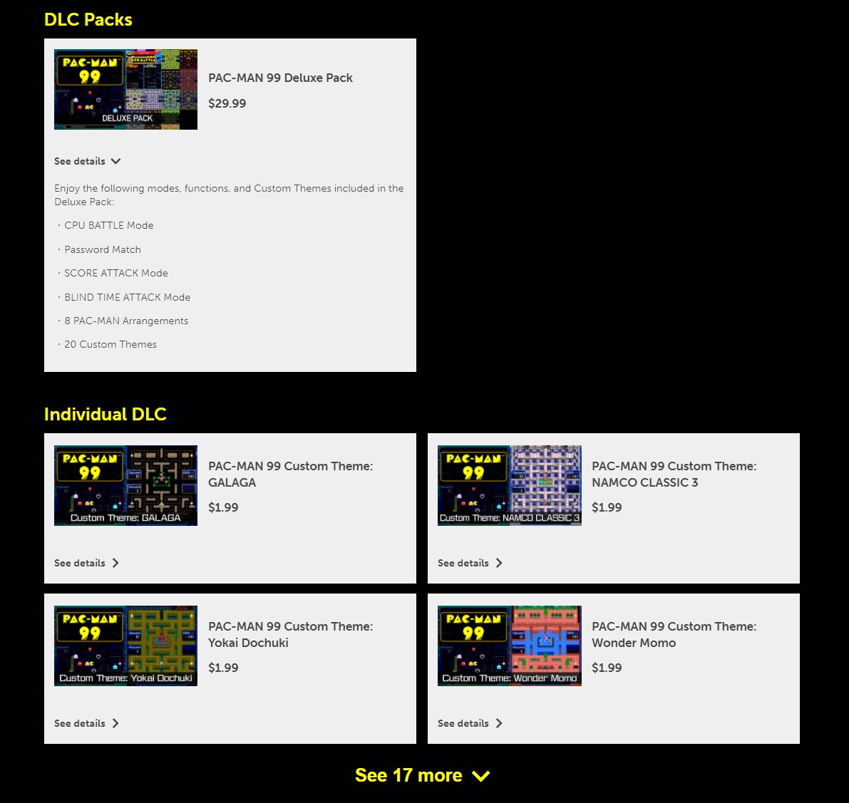 Pac-Man 99's Password Matches Require Paid DLC