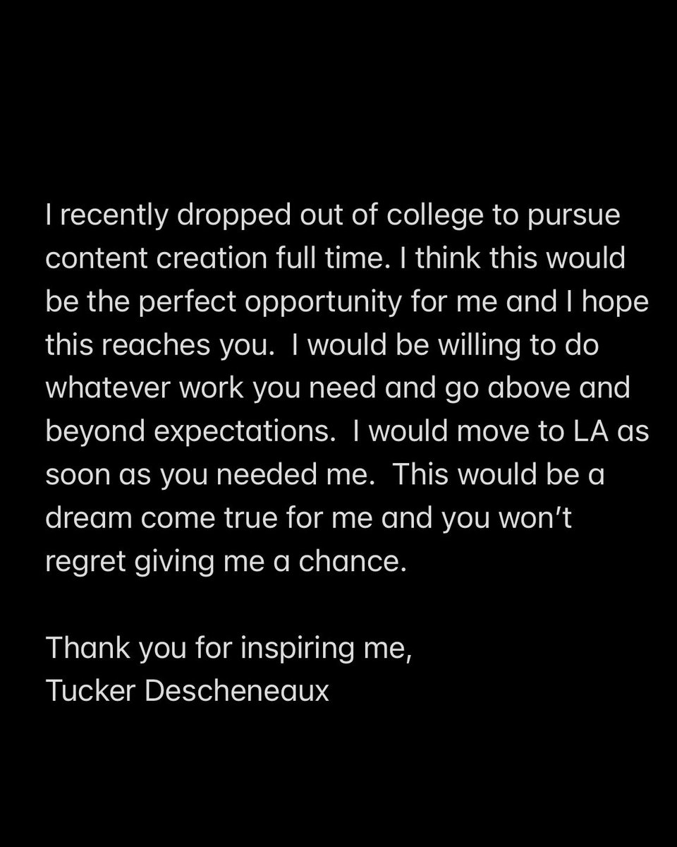 TuckerDesch_'s tweet photo. I hope this reaches you @Banks https://t.co/vIHbN30550