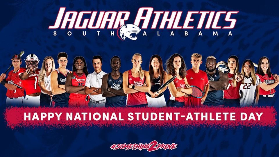 South_SAAC's tweet photo. Happy National Student-Athlete Day! We love and appreciate all the hard work from field to the classroom! ❤️ 
- 
#GoJags https://t.co/nG5DXGkcNO