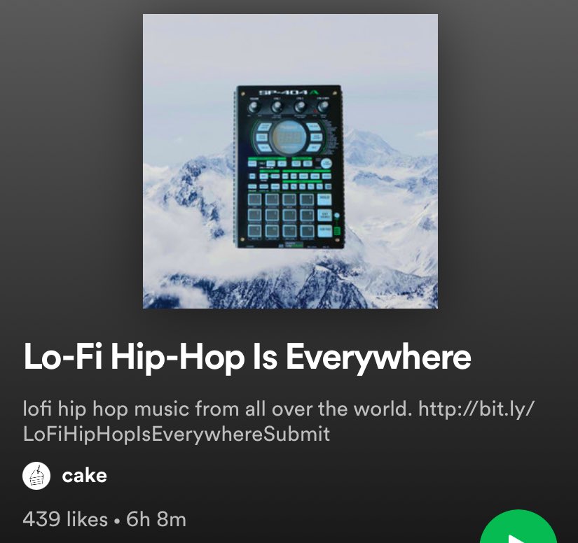 Just updated this playlist with a ton of new tracks!

Submissions are still open through the link below or you can retweet and comment your track to submit.

bit.ly/cakerecordspla…

#Spotify #playlist #lofi #hiphop #beats #newmusic #submit #chillhop #lofibeats #lofihiphop #music