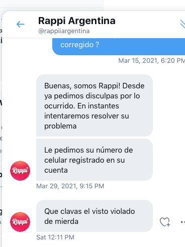 PaulaNDaffos's tweet photo. Esta gente envia estos mensajes diciendo que son
@RappiArgentina
#RappiEstafa
Esto es responsabilidad de #RappiArgentina https://t.co/TiDJNnZX3x