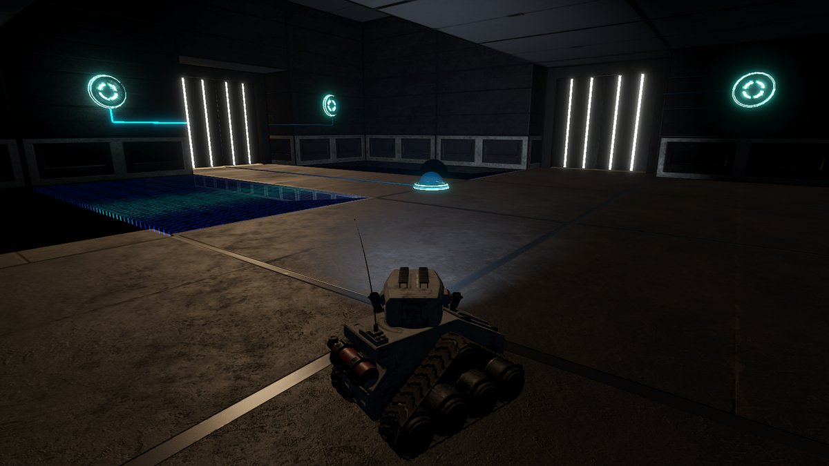 A high-tech drone, examining how these mysterious glowing artefacts work together. 🔍 #techhunter #scifi #game #madewithunity #gamedev #3D #puzzle #openworld
