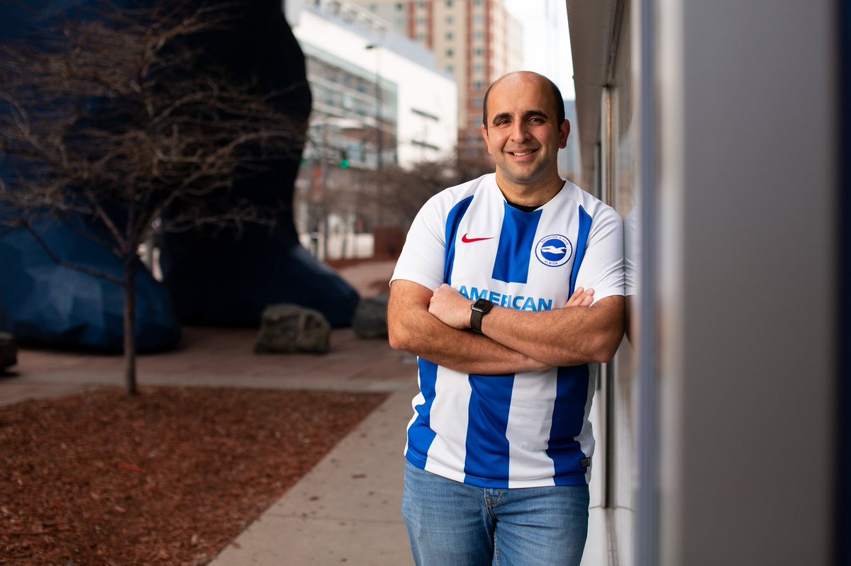 MileHighSeagull's tweet photo. Had a lot of fun spotlighting my fan story of @OfficialBHAFC as a #PLFansOfAmerica and proud @bhafcstateside member.  Can’t wait for you all to see it soon on @PLinUSA #Together #BHAFC https://t.co/PYb1atM3bY