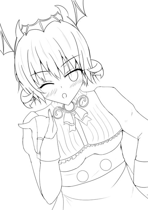 リクエストイラストの線画できたので、のんびり塗っていこう
今回はエロゲ塗りにしようかな～?🤔🤔🤔
#マリー・エヴァンス 