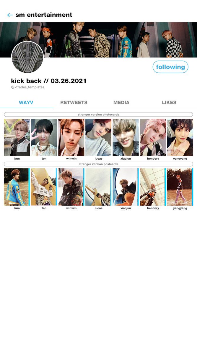 nct wayv templates photocards wishlist checklist kick back