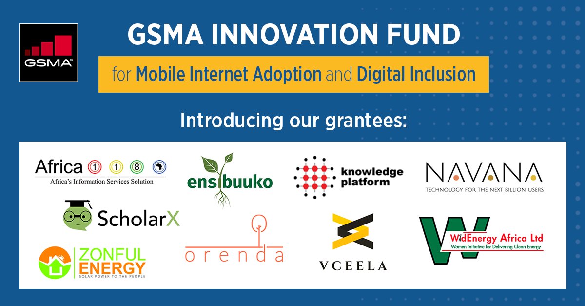 After reviewing 598 applications, we're delighted to reveal the #GSMAInnovationFund for Mobile Internet Adoption &amp; Digital Inclusion grantees! Congratulations to all!

Learn how their projects aim to address the key barriers to #DigitalInclusion 👉 bit.ly/31OHRLN #UKaid