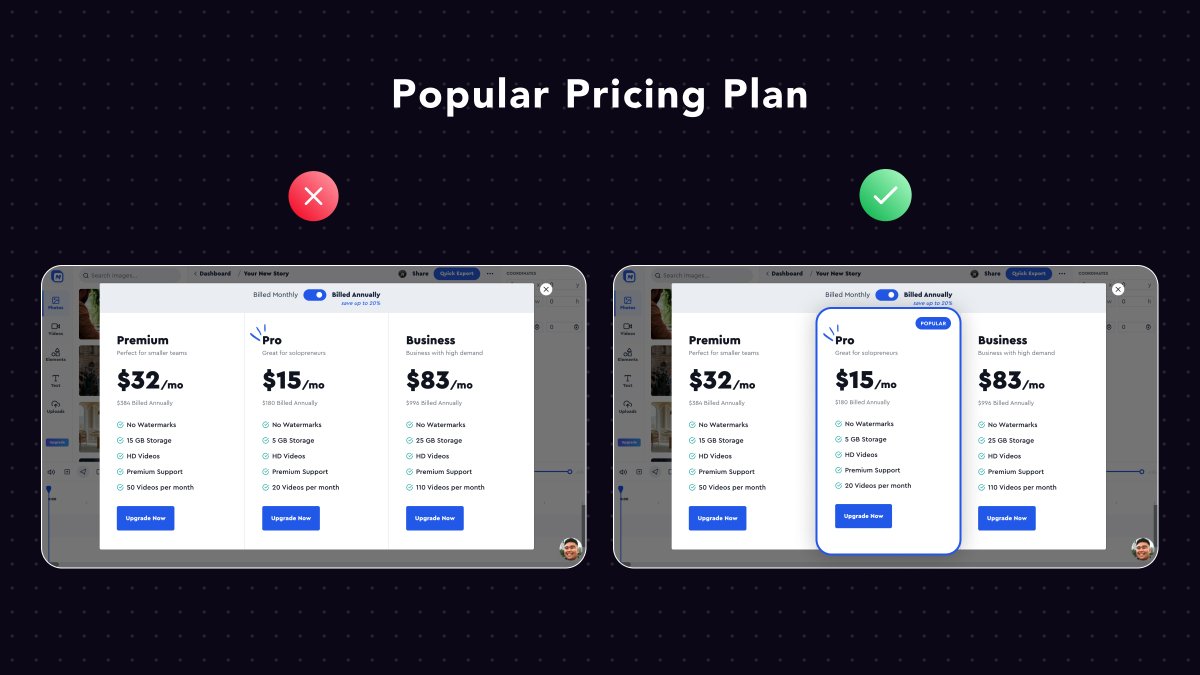 MotionBox by the one & only  @michaelaubry It took me a while to find a flaw, then I'll go with a small pricing optimization...Make your most common-used plan prominent, to leave fewer options for your users. We often enjoy it when others make a selection for us...
