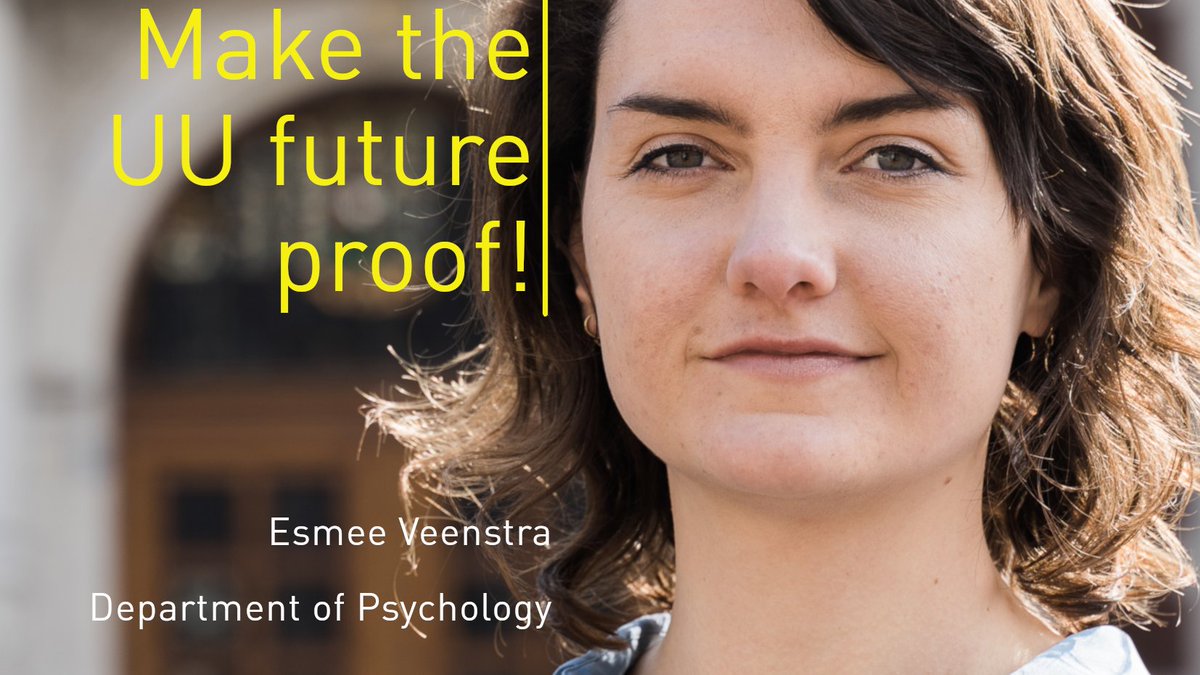 Utrecht PhD & Postdoc Party (@utrechtphdparty) on Twitter photo #3 Alpha/Gamma candidate is Esmee Veenstra, a PhD candidate in psychology. Esmee has been involved in #wellbeing activities <a href="/Prout_UU/">Prout</a> and creating a position for a PhD psychologist <a href="/UniUtrecht/">Utrecht University</a>. Esmee wants to continue these #MentalHealth efforts <a href="/UraadUU/">UniversiteitsraadUU</a>
uu.nl/vote #3 Alpha/Gamma candidate is Esmee Veenstra, a PhD candidate in psychology. Esmee has been involved in #wellbeing activities <a href="/Prout_UU/">Prout</a> and creating a position for a PhD psychologist <a href="/UniUtrecht/">Utrecht University</a>. Esmee wants to continue these #MentalHealth efforts <a href="/UraadUU/">UniversiteitsraadUU</a>
uu.nl/vote