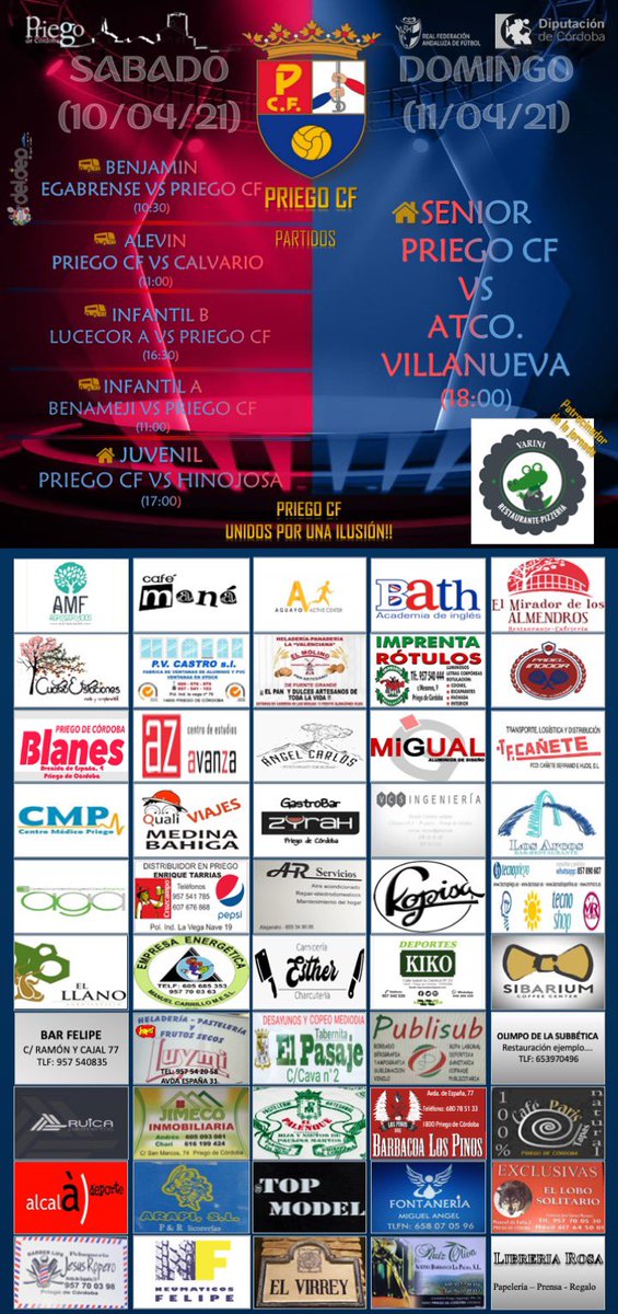 Partidos de este fin de semana !!
GoPriegocf!!🔴🔵